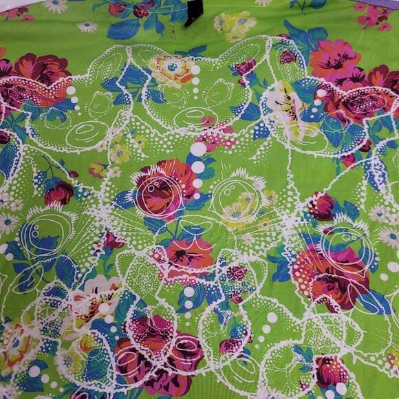 DR MARTENS multi floral daze short sleeve tee shirt dress RARE L - Picture 9 of 10